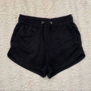 H&M black sweat shorts
